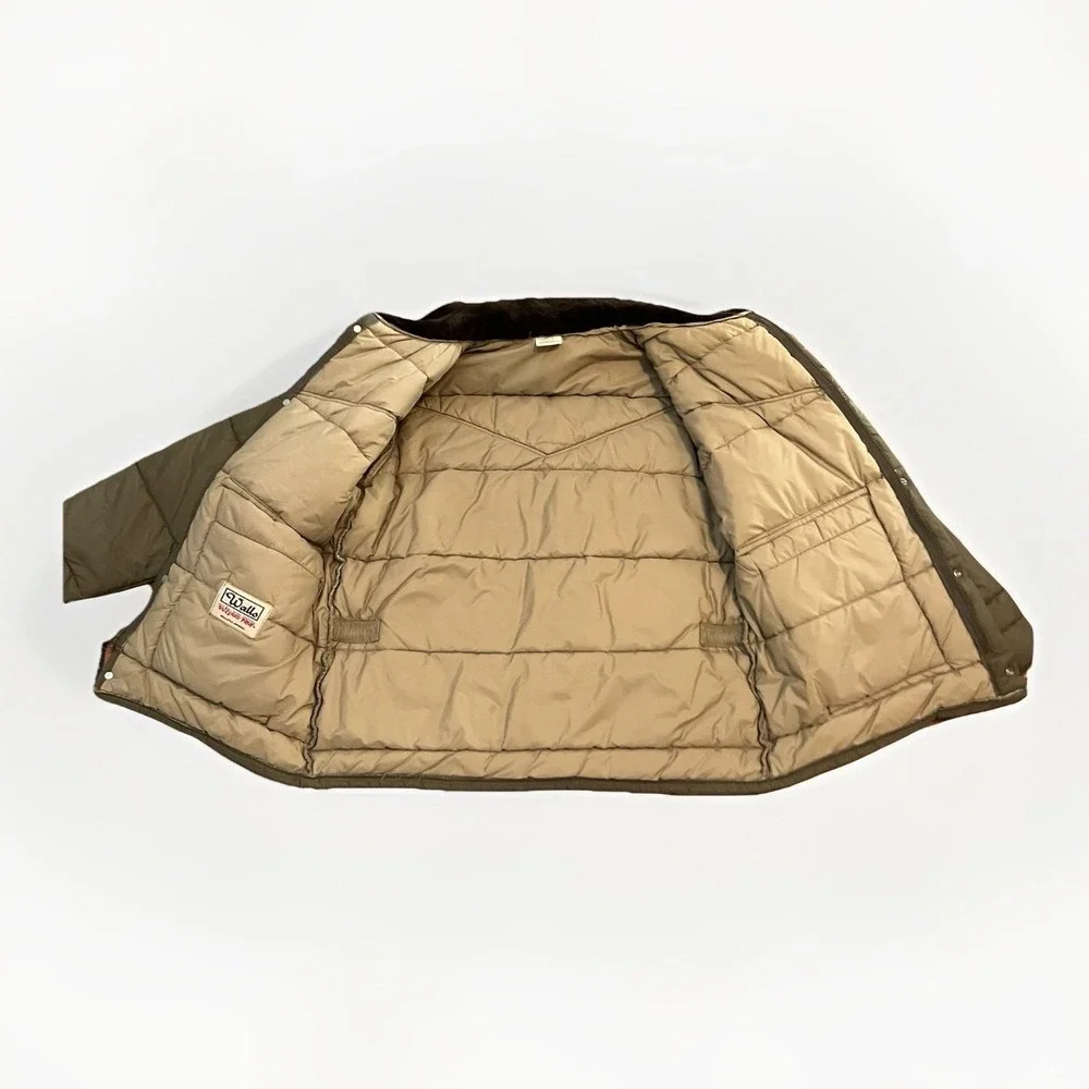 Vtg Walls Blizzard Pruf Insulated Puffer Jacket Beige Mens XLT Faux Fur - Picture 2 of 11